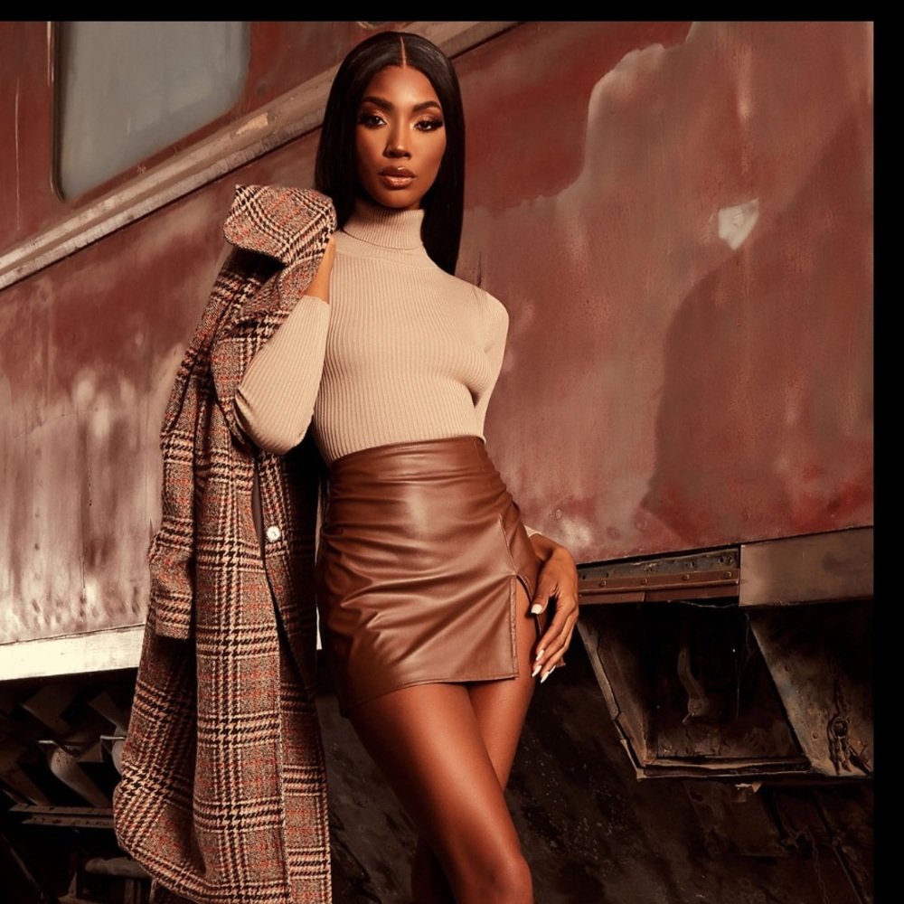Flame in your Heart Skirt- Chocolate color